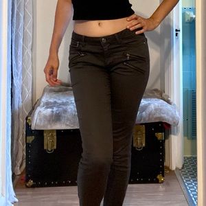 Zara gray stretchy denim pants